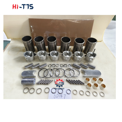 6D14T エグババター用エンジンキット E120 E140 E180 ラインナー,ピストン,リング,バルブ,ブッシング,フルガスケットキット