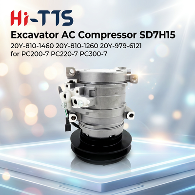 建設機械部品 24V A/C コンプレッサー 20Y-979-6121 PC200-7 PC200-8 PC300-8 掘削機用 部品