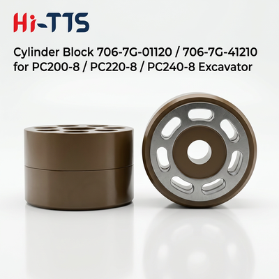掘削機の油圧部品シリンダー ブロック 706-7G-01120 706-7G-41210 7067G01120 7067G41210 掘削機 PC200-8 PC220-8 PC240-8