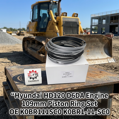 掘削機エンジン部品 109mm D6DA ピストンリングセット ヒュンダイ HD120 トラック用 OE K0BR111SC0 K0BR1-11-SC0