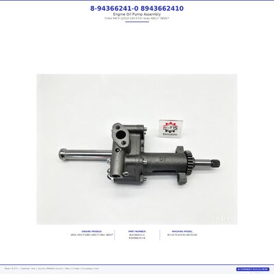 8-94366241-0 8943662410 エンジンオイルポンプ 互換品 5-12310-163-0 いすゞ 4BG1T 6BD1T用 アフターマーケット交換部品